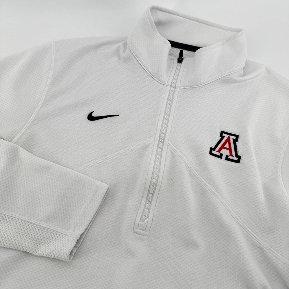 Nike Training‎ 1/4 Zip Mens XL White Arizona Wildcats Dri-FIT Pullover M53181